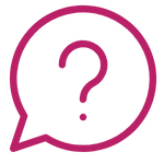 message bubble question mark inside icon